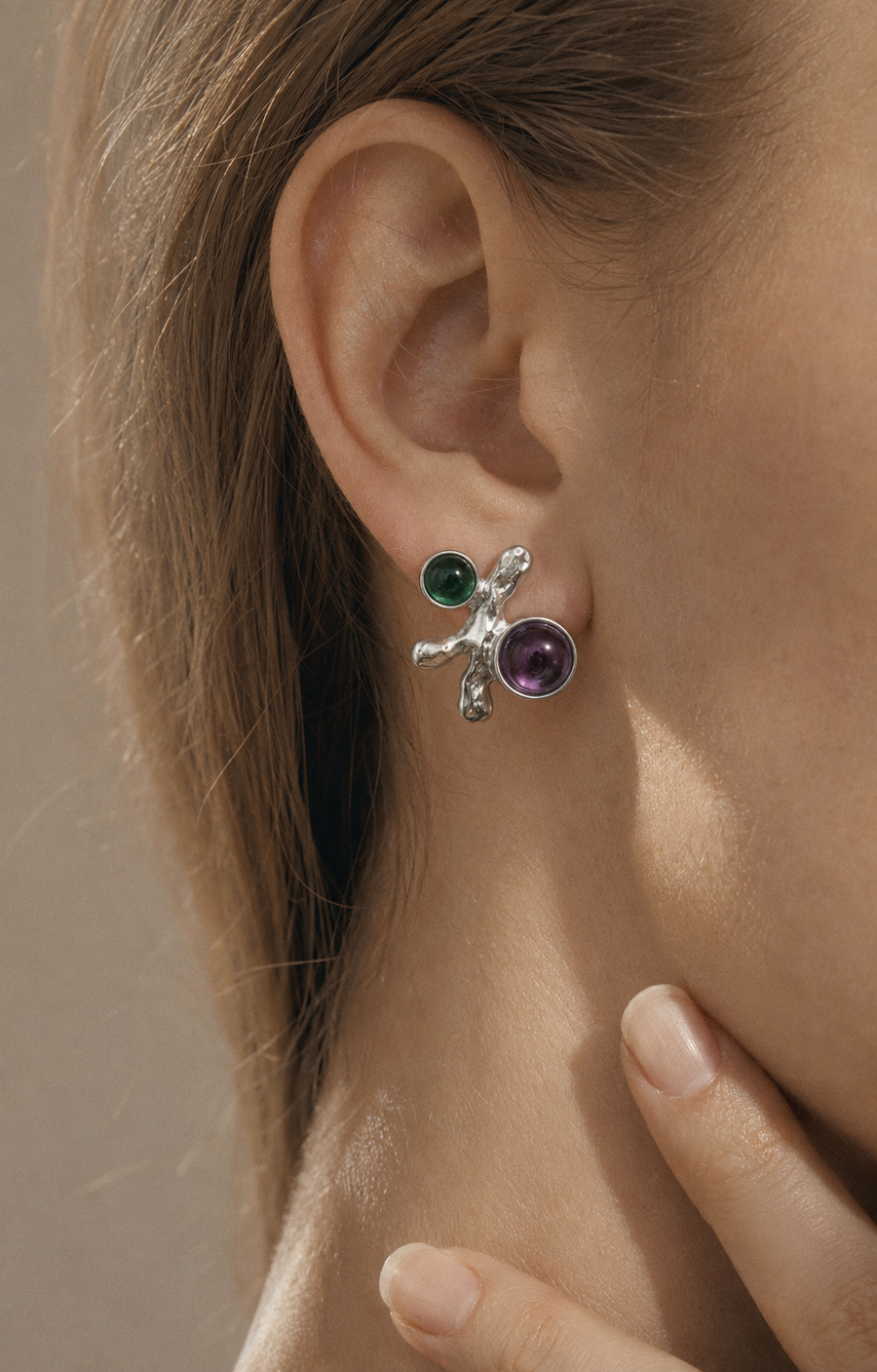 Miro Colorblock Stud Earrings