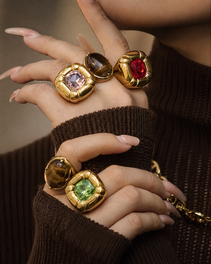 Aurelia Dome Stone Statement Ring
