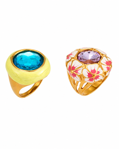 Mira Enamel Statement Ring