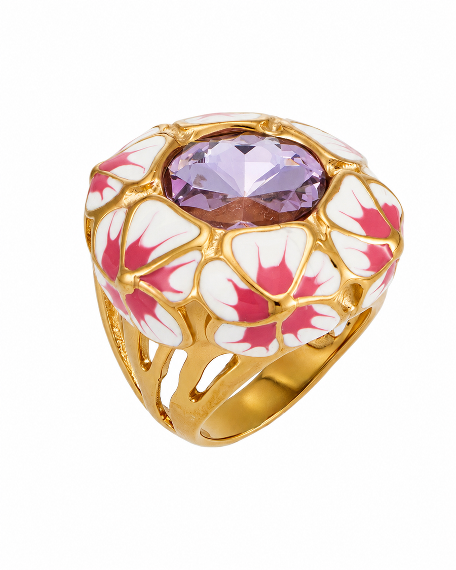 Mira Enamel Statement Ring