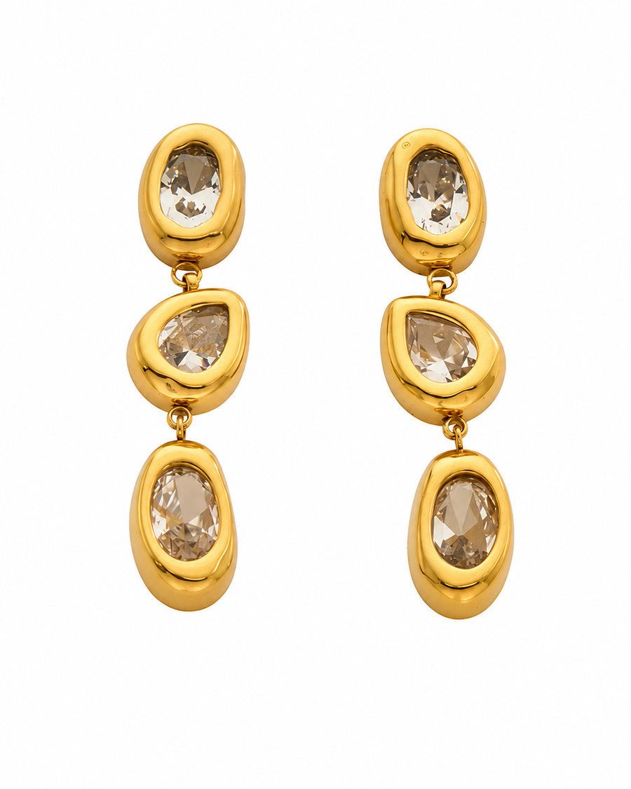 Elara Triple Drop Earrings