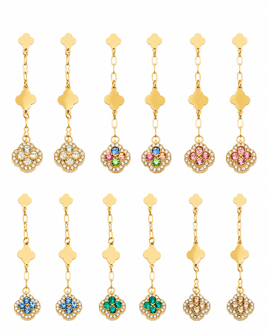 Lumi Clover Drop Earrings