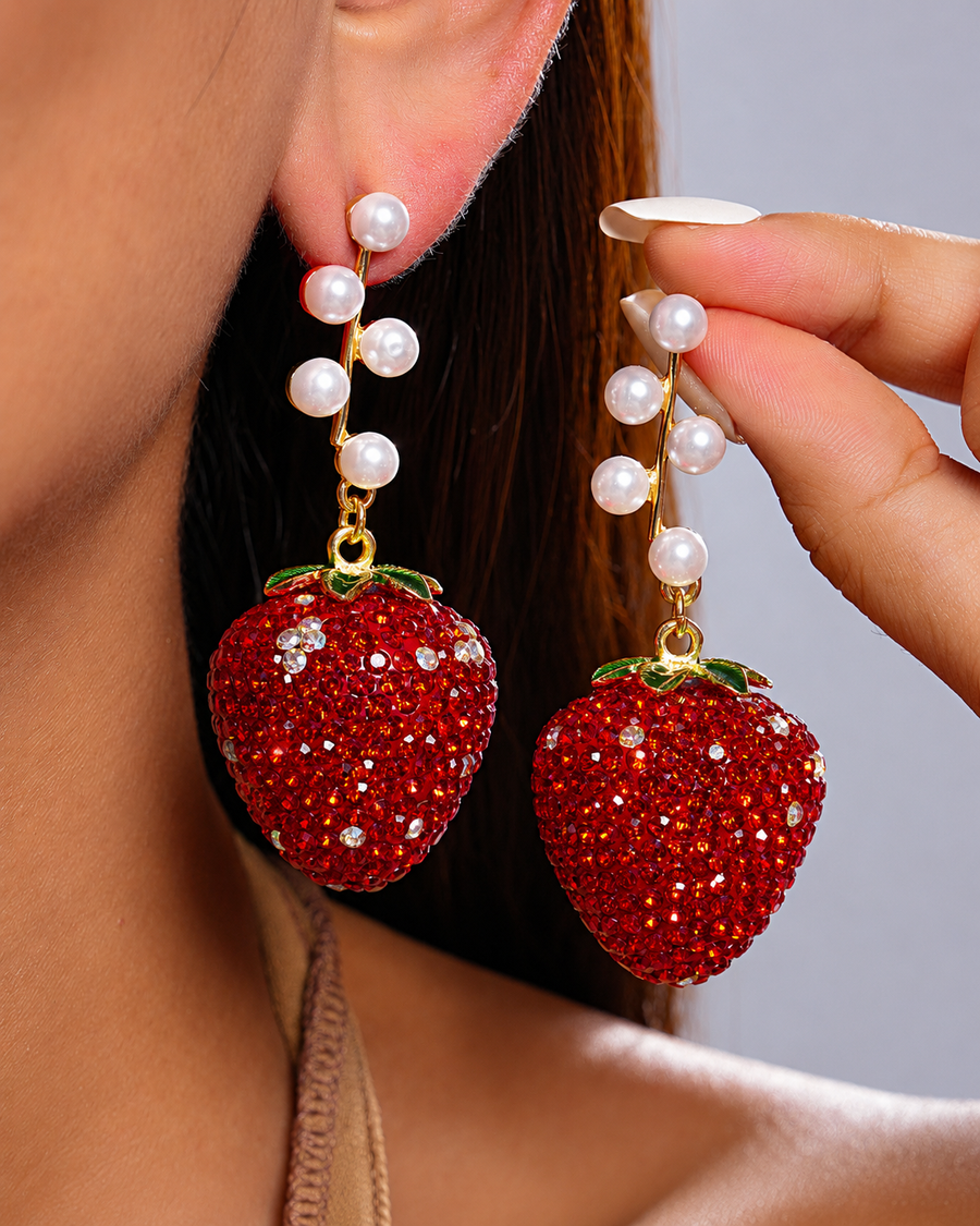 Amora Strawberry Drop Earrings