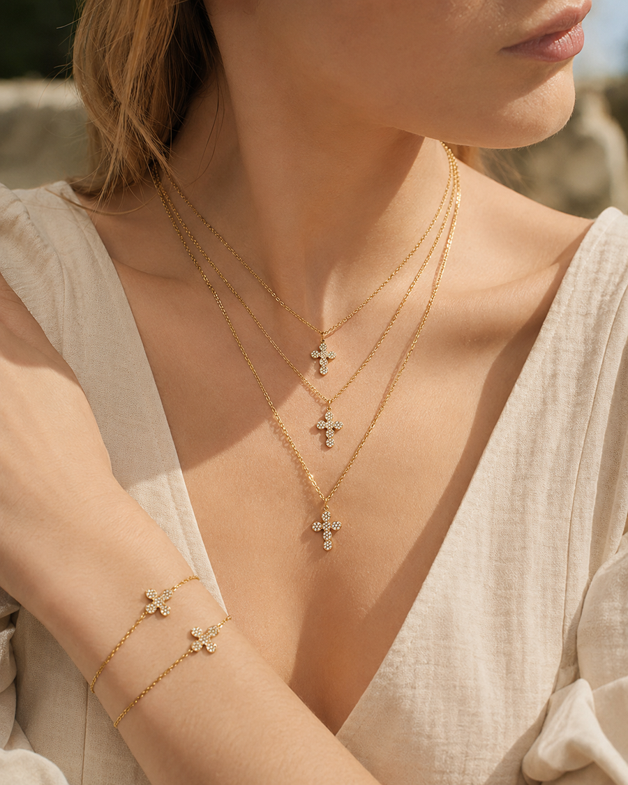 Celestia Zircon Cross Set