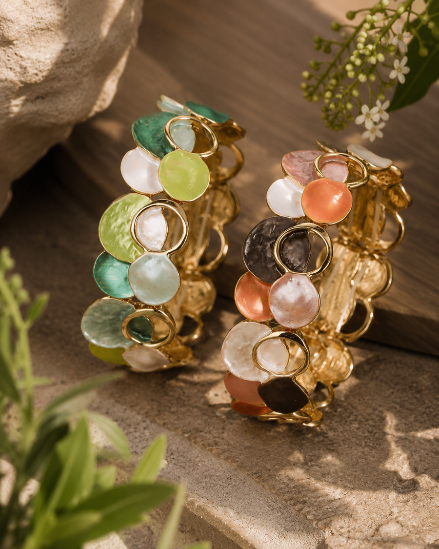 Enamel Petal Bracelet