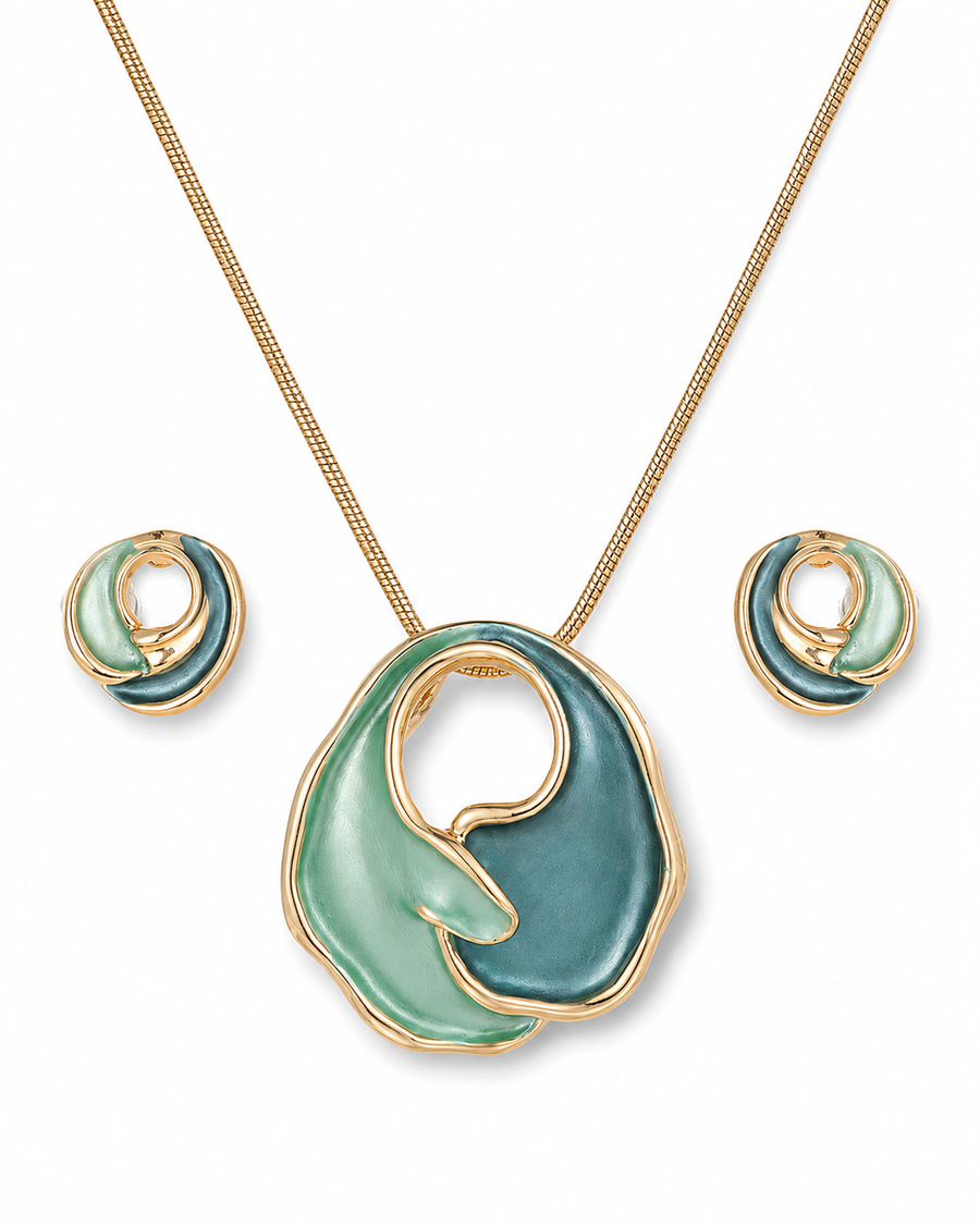 Peacock Enamel Set