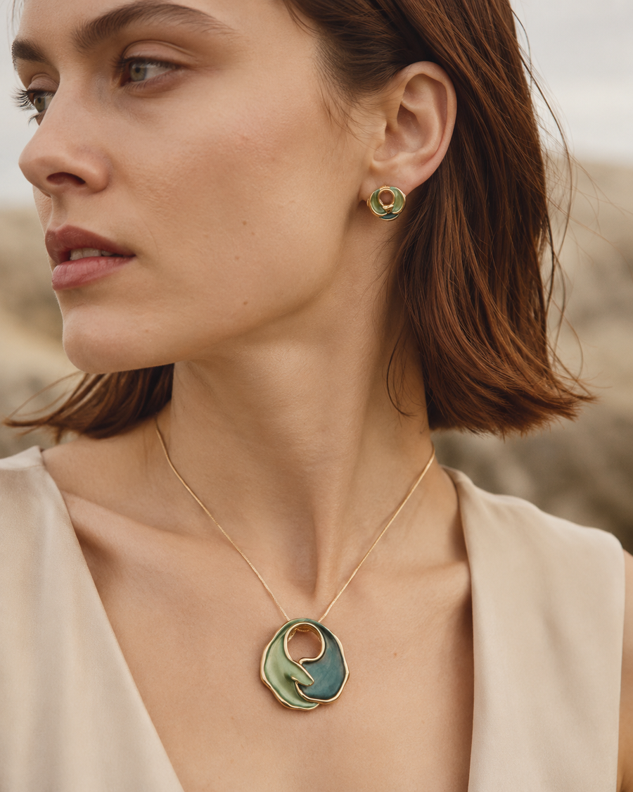 Peacock Enamel Set