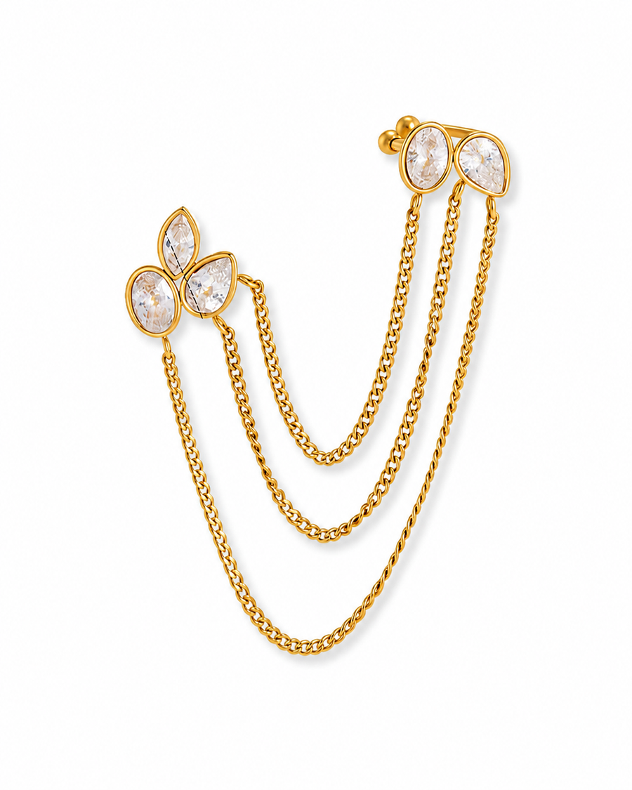 Elara Draped Chain Earring