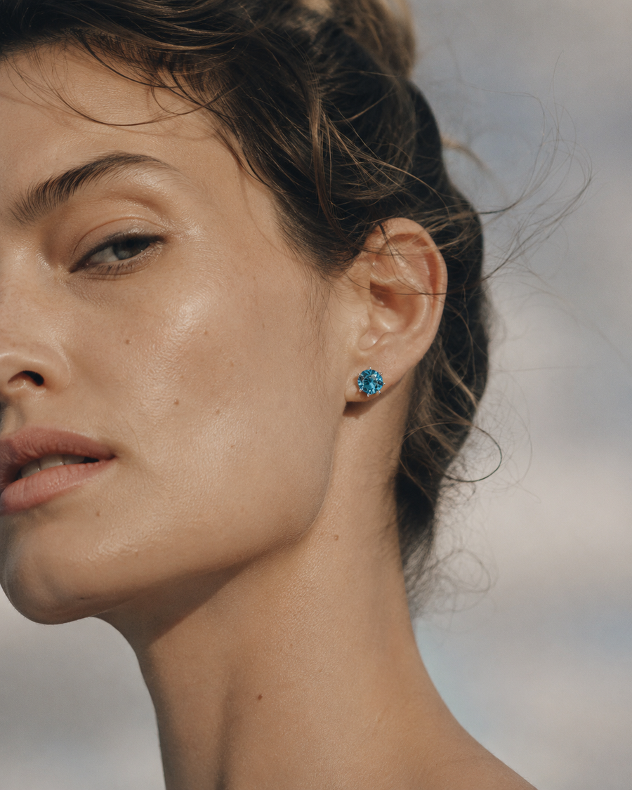 Azure Zircon Studs