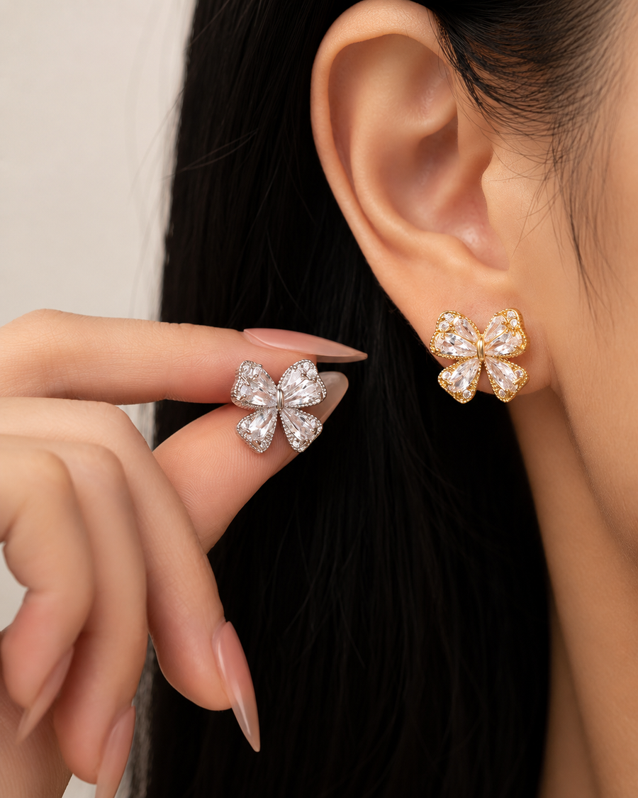 Lumière Butterfly Stud Earrings