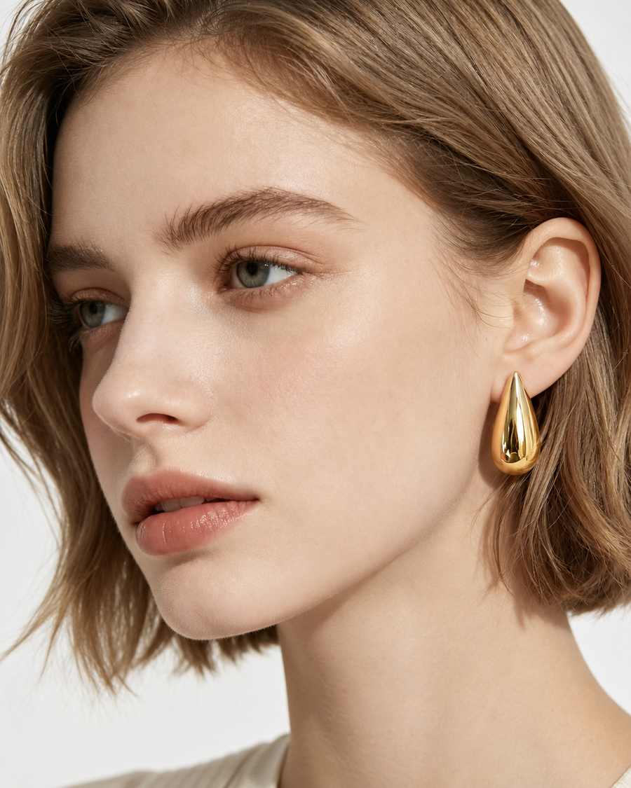 Molten Drop Stud Earrings