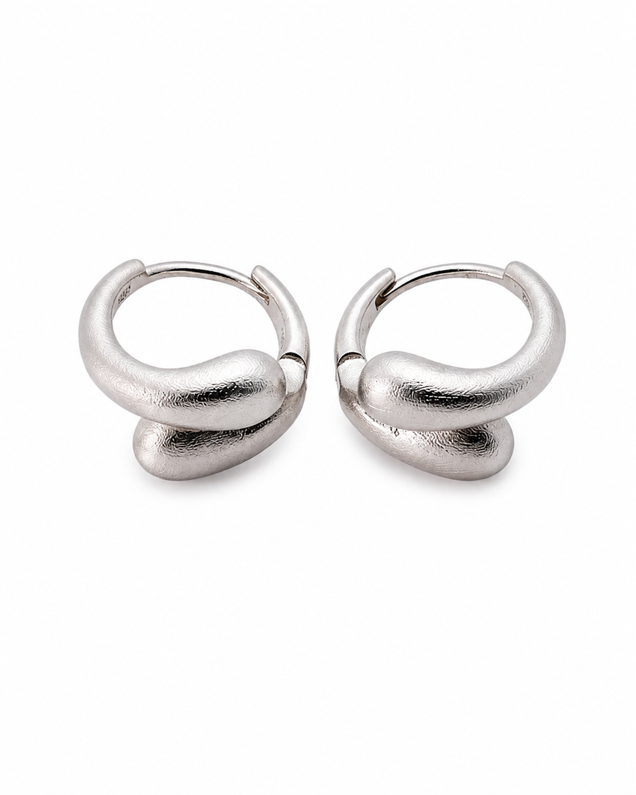 Sculpted Loop Huggie Hoops