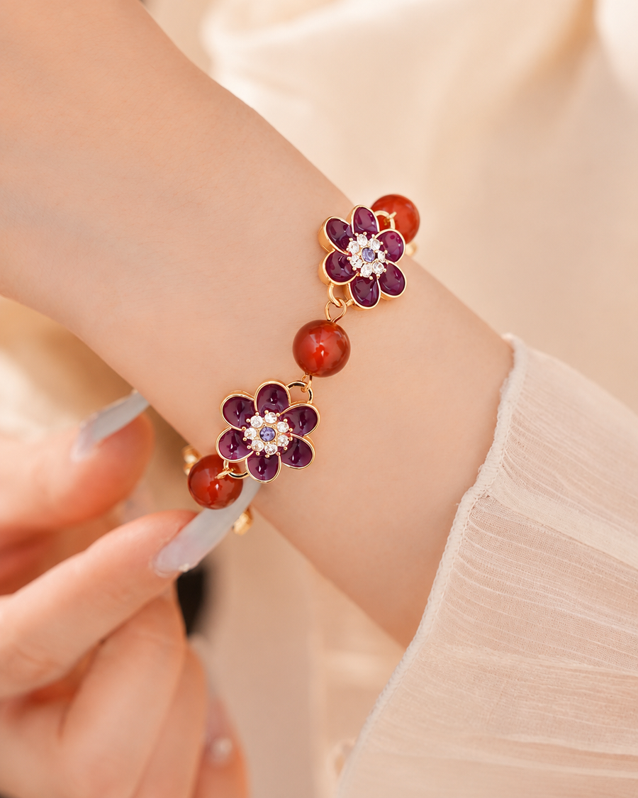 Crimson Bloom Bracelet