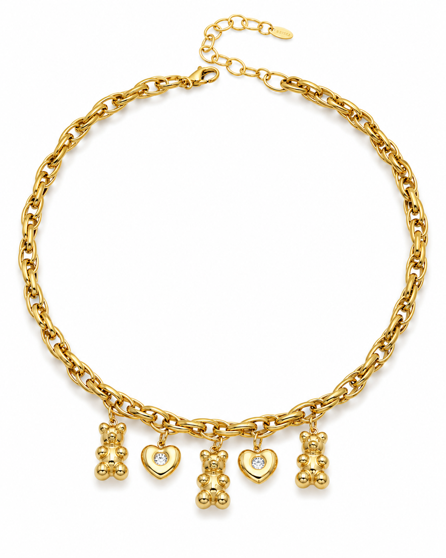 Teddy Bear Charm Necklace