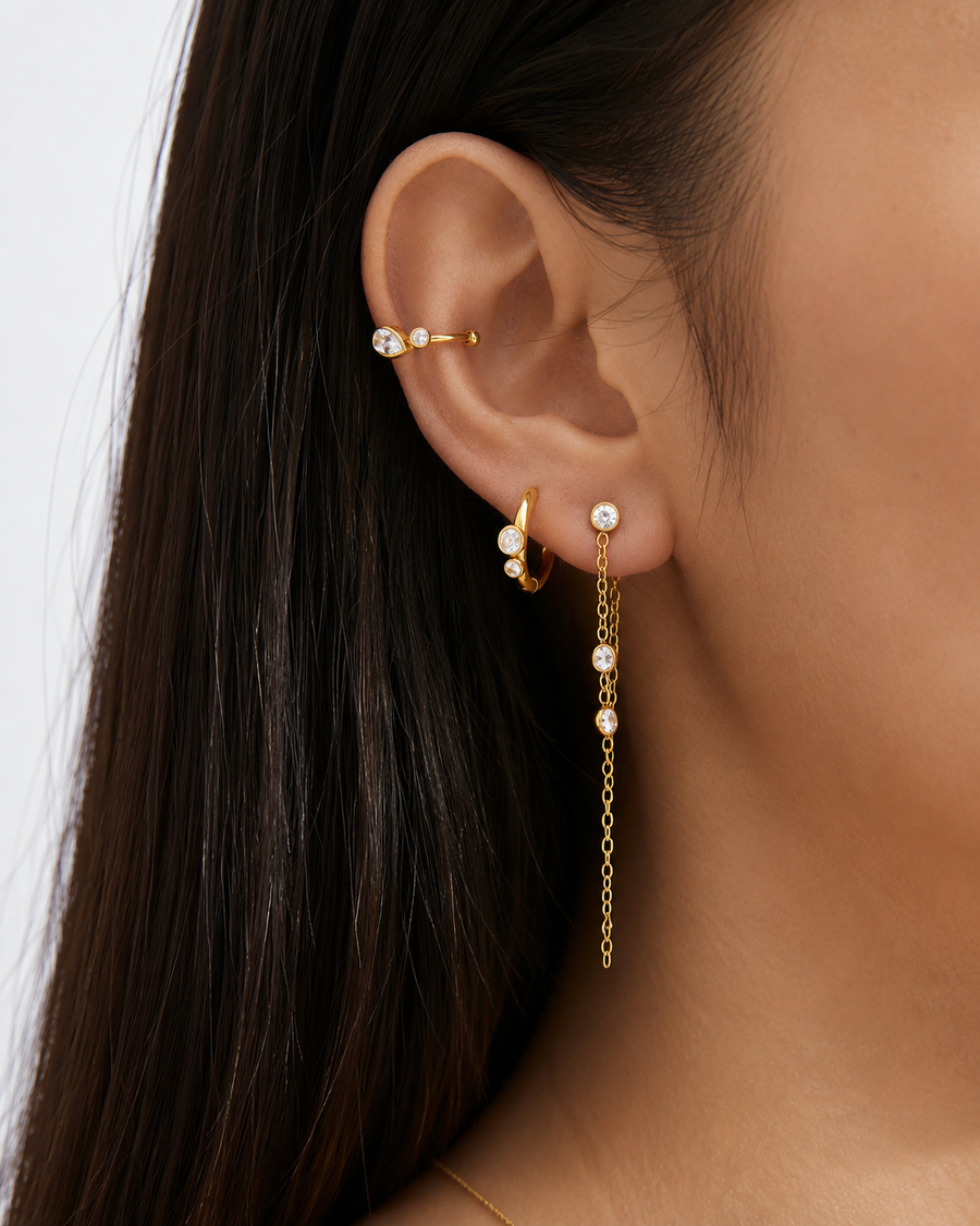 Asymmetric Chain & Cuff Set