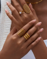 Aurea Muse 4-Piece Stackable Ring Set