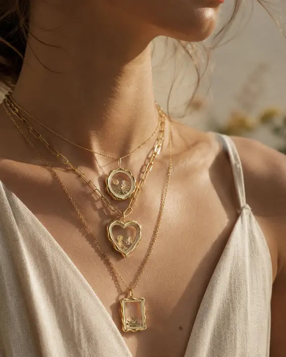 Lumi Keepsake 3-Piece DIY Locket Necklace Set
