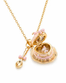 Pink Kitty Dessert Locket Necklace
