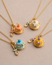 Purple Kitty Dessert Locket Necklace