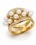 Aurelia Pearl Luxe Gold Statement Ring