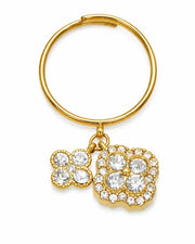 Aurelia Crystal Charm Ring - Gold