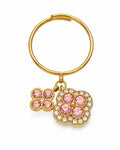 Rosé Bloom Pink Crystal Charm Ring