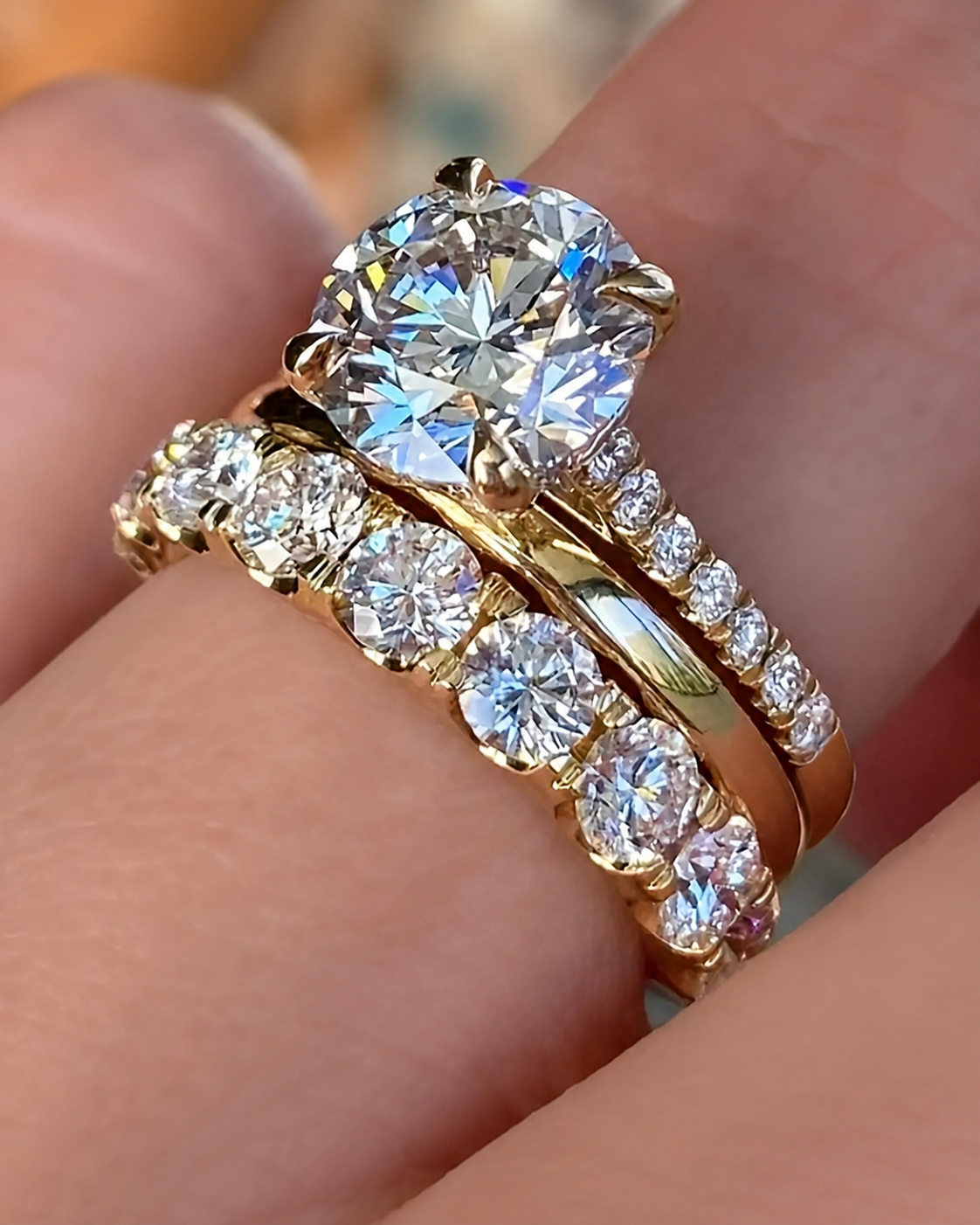 Yellow Gold Celeste Bridal Ring Set