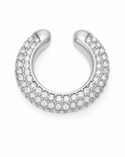 Silver Clear Aurora Pavé Ear Cuff