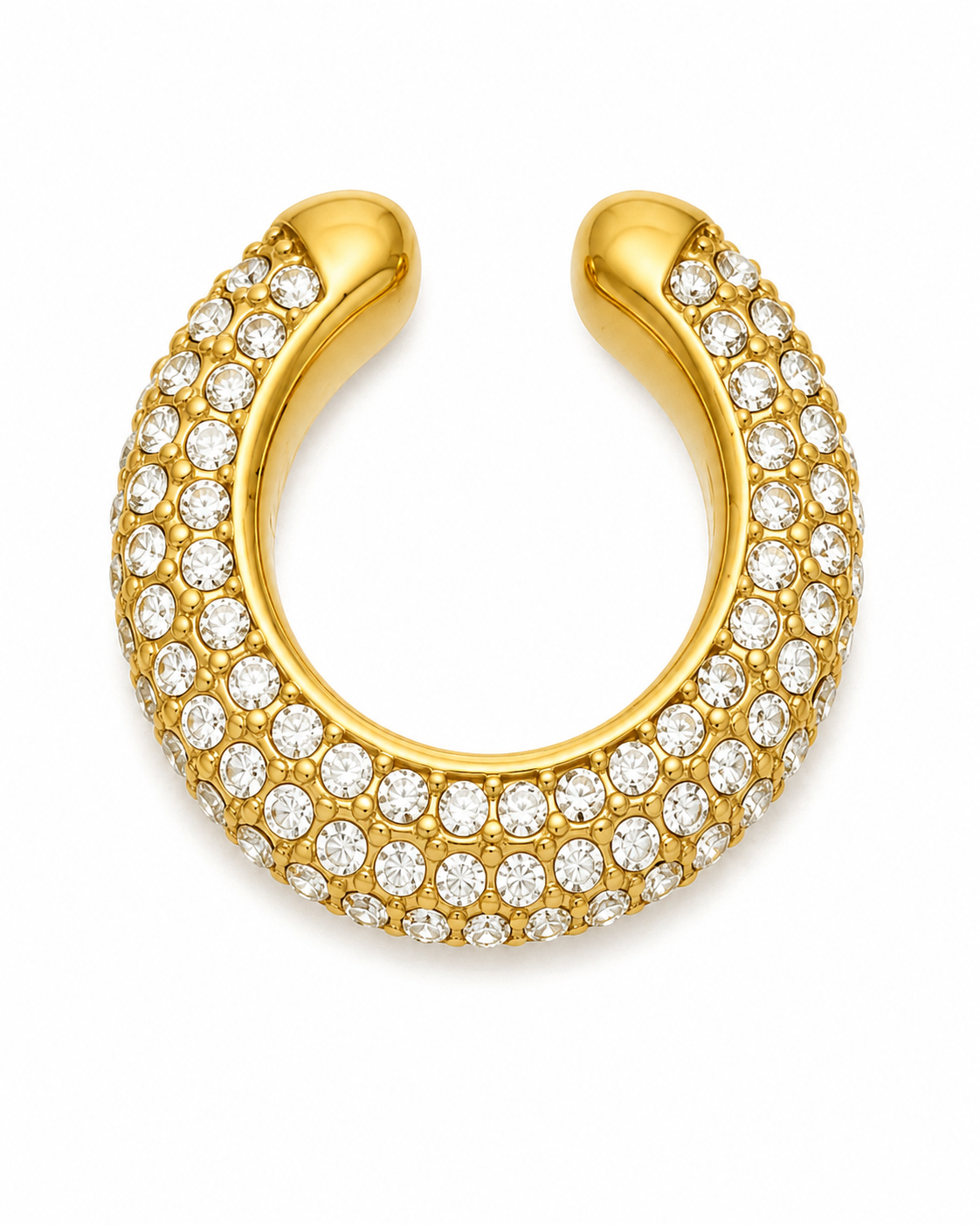 Gold Clear Aurora Pavé Ear Cuff