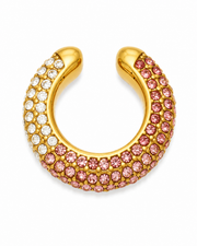 Gold Pink Aurora Pavé Ear Cuff
