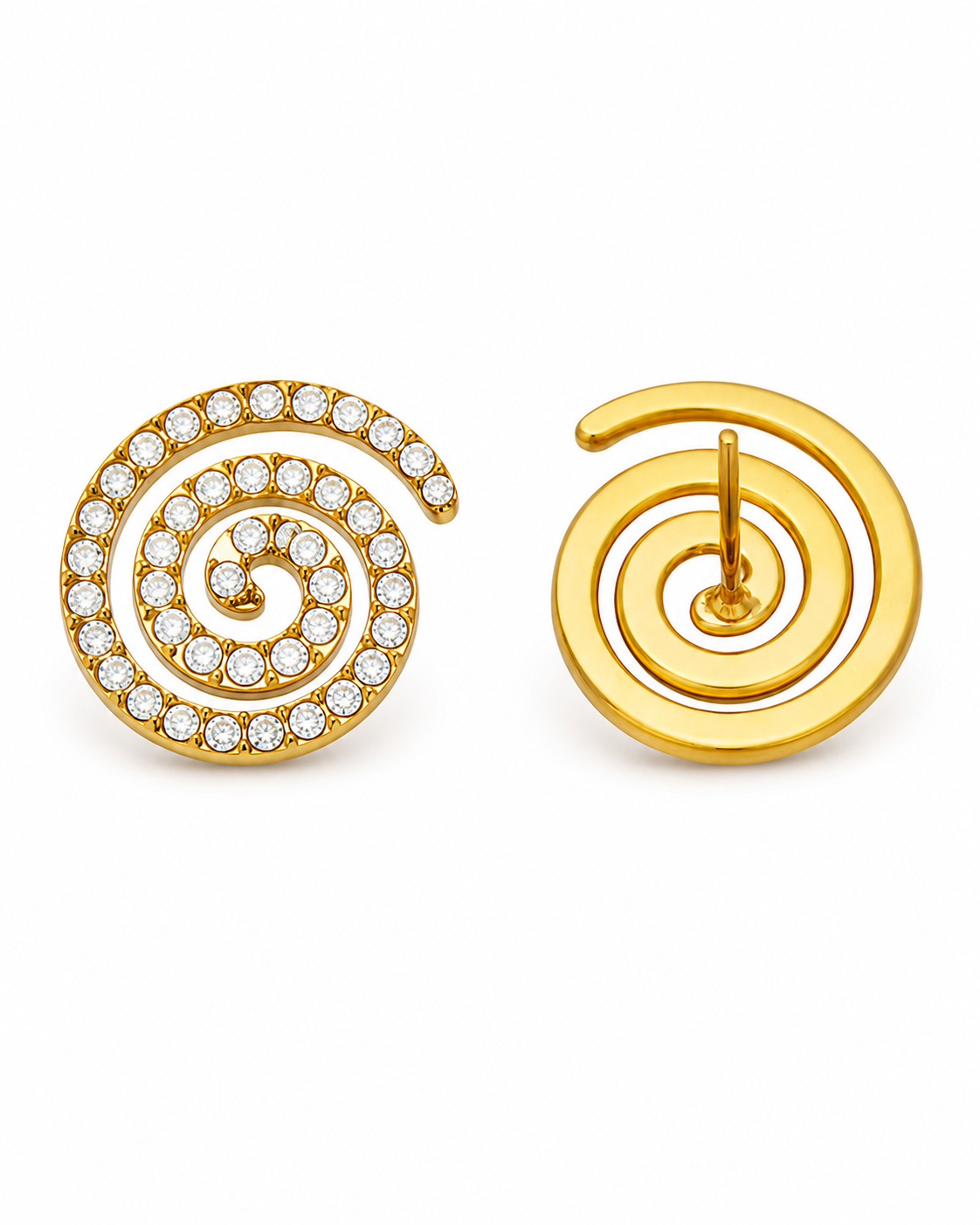 Celeste Spiral Stud Earrings