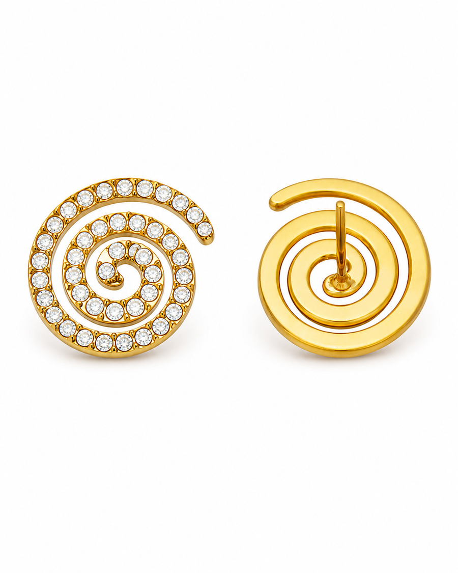 Celeste Spiral Stud Earrings