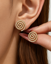 Celeste Spiral Stud Earrings alternate view