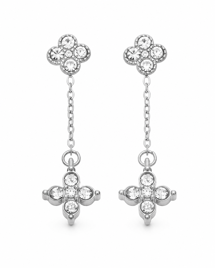 Celeste Clover Drop Earrings