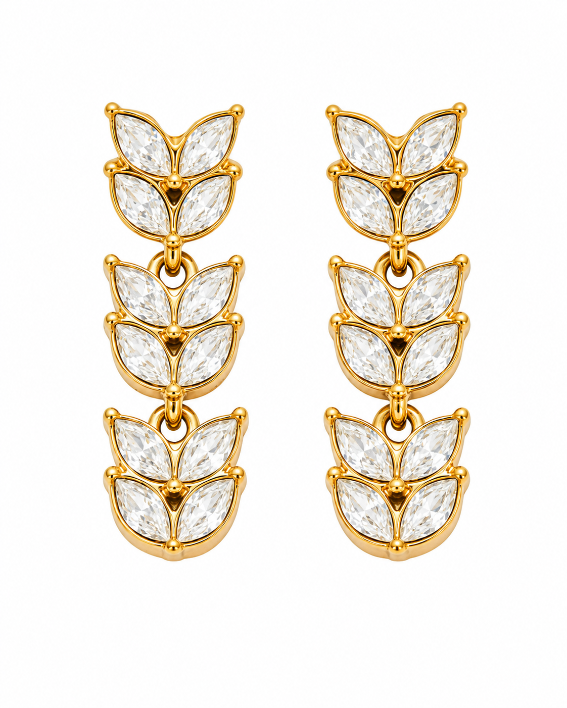 Liora Leaf Drop Earrings