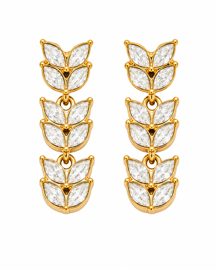 Liora Leaf Drop Earrings