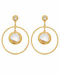 Clear Lumi Halo Drop Earrings Series