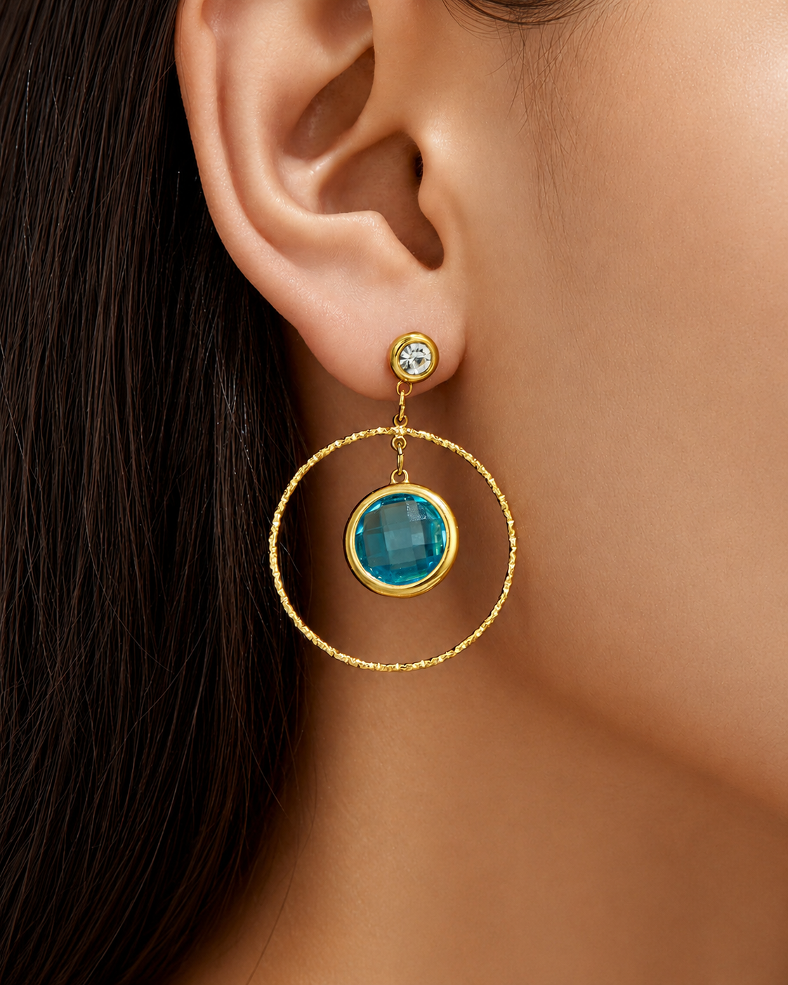 Lumi Halo Drop Earrings Series additional view 5