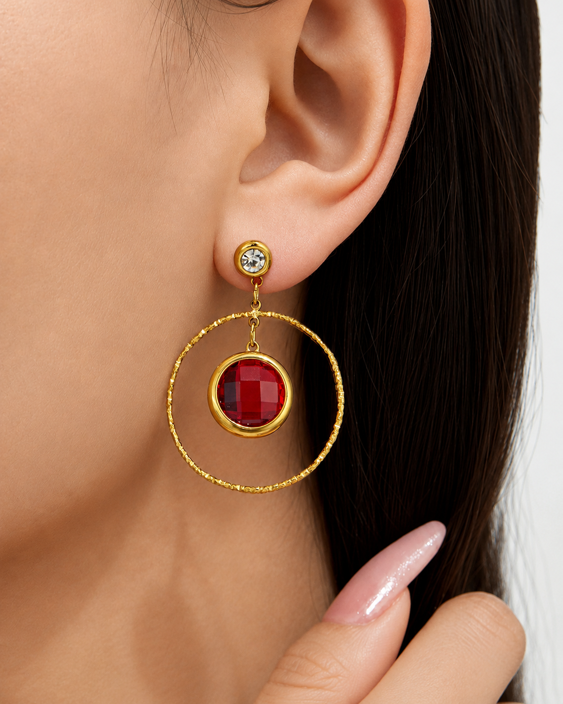 Lumi Halo Drop Earrings Series additional view 6
