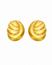 Sculpted Ripple Stud Earrings