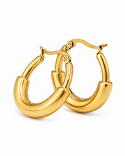 Sculpted Double Hoop Earrings