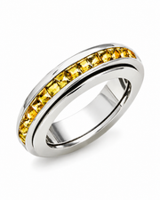 November – Citrine Yellow Celestia Birthstone Ring Series