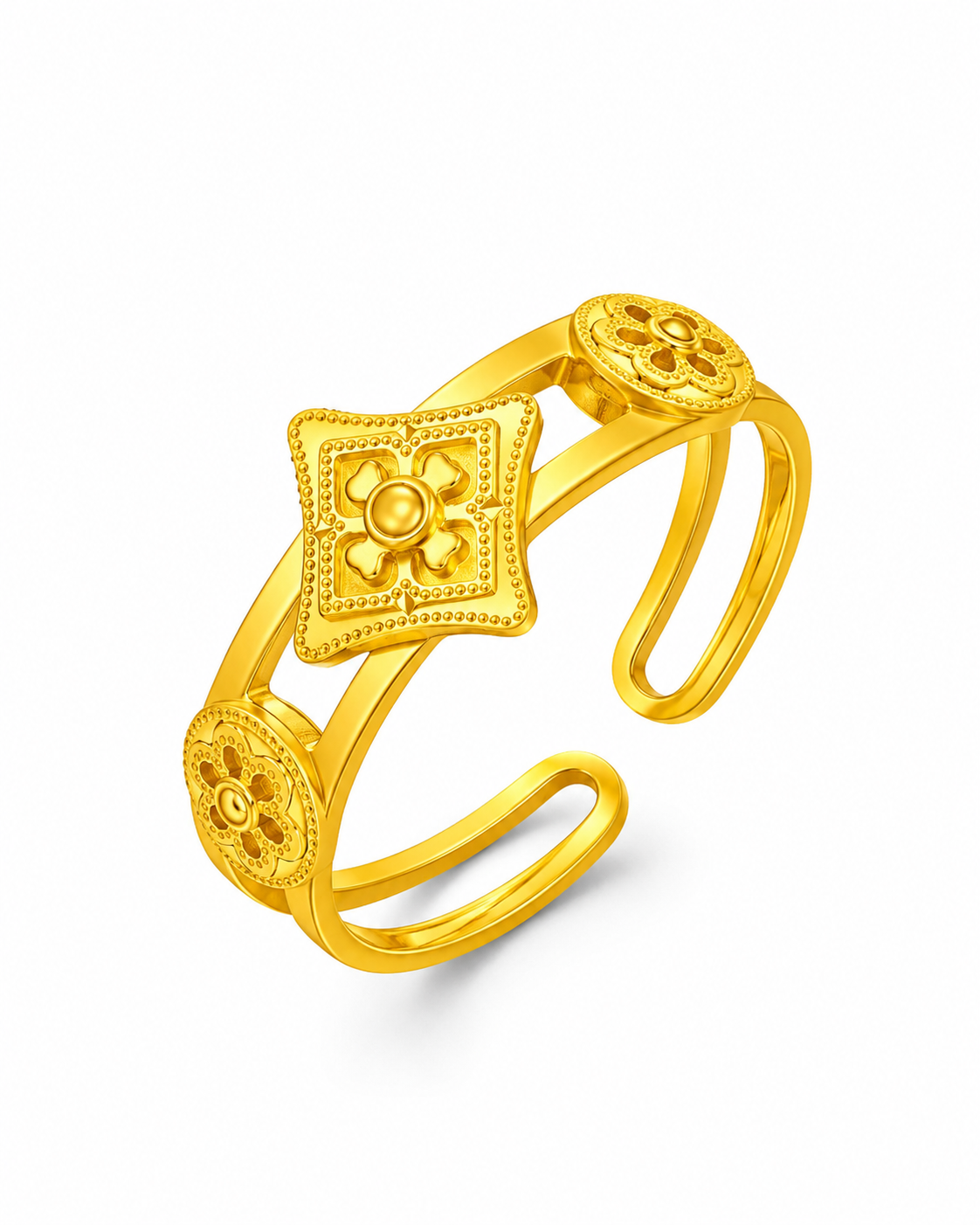 Clover Medallion Ring
