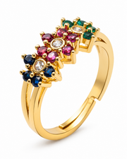 Rainbow Garden Enamel Bloom Ring Series