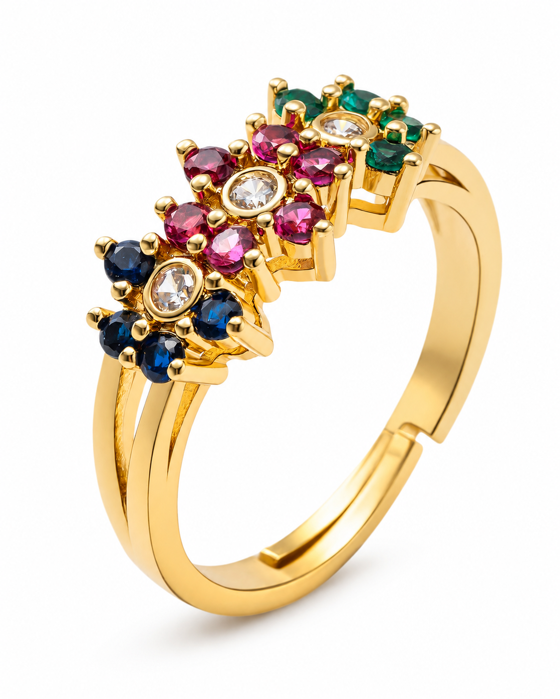 Rainbow Garden Enamel Bloom Ring Series