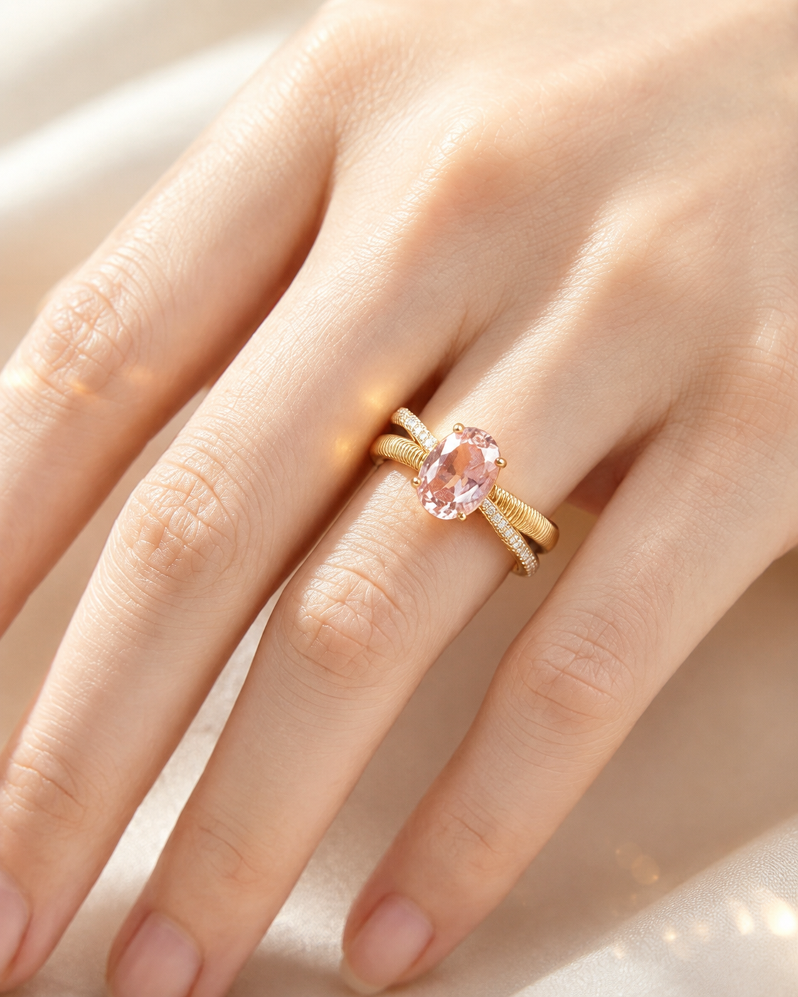Florentine Oval Crystal Ring additional view 3