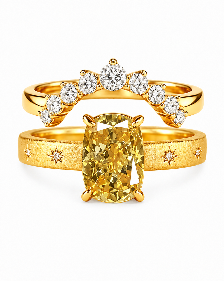 Élodie Oval Crystal Ring Set