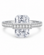 Clear Aveline Radiant Crystal Ring