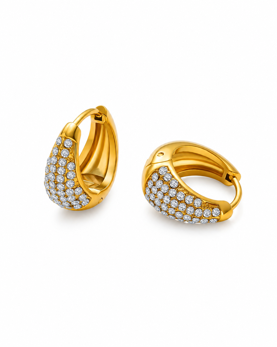Éclat Pavé Huggie Earrings