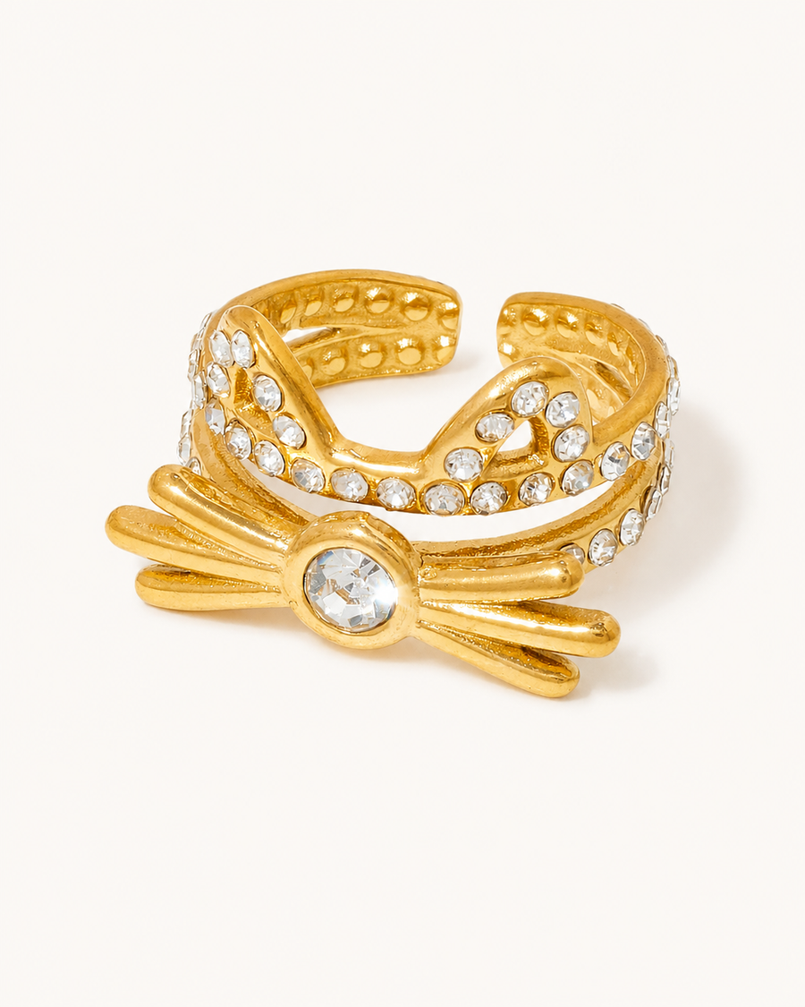 Amora Kitty Bow Ring